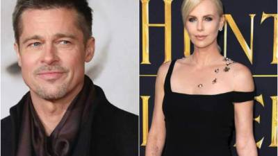 Los actores de Hollywood, Bradd Pitt y Charlize Theron.