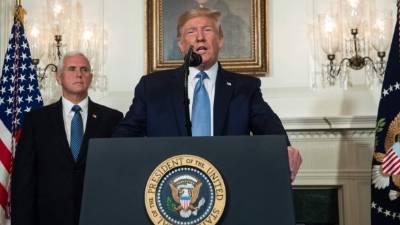 Trump brindó su primer discurso esta mañana tras los tiroteos masivos en Texas y Ohio que dejaron 29 muertos./AFP.