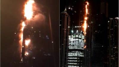 El incendio se desató en el rascacielos The Torch.