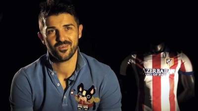 David Villa agradeció a los aficionados colchoneros.