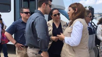 na delegación de funcionarios de Guatemala y en representación de Honduras, la primera dama, Ana García de Hernández llegarón hasta McAllen, Texas, para reunirse con el Secretario Seguridad Nacional de EEUU, Kevin McAleenan.