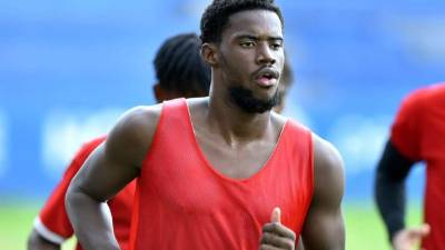 Akeem Garnet Roach en un entrenamiento del Vida de La Ceiba. Foto Samuel Zelaya