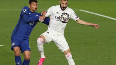 El francés Karim Benzema anotó el único gol del Real Madrid. Foto EFE.