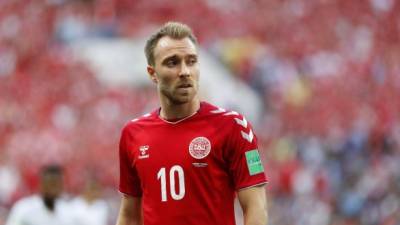 Christian Eriksen durante un partido del Mundial de Rusia. EFE/Archivo