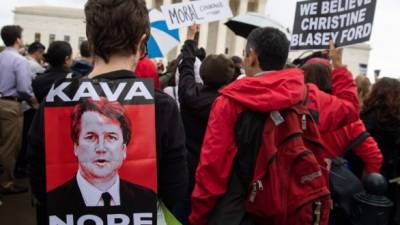 Cientos de manifestantes protestaron en Washington D.C. contra la nominación de Brett Kavanaugh a la Corte Suprema de EEUU./AFP.