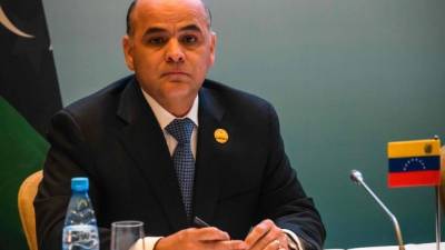 El ministro del Petróleo venezolano, Manuel Quevedo, durante la reunión de la OPEP en Bakú./AFP.