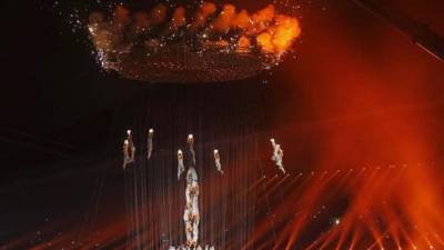 Bailarines en la Ceremonia de Apertura de los Juegos Olímpicos de la Juventud Nanjing 2014 en Nanjing, China. EFE