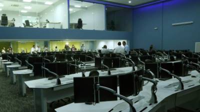La sala de monitoreo de cámaras de vigilancia en San Pedro Sula está listo para comenzar su funcionamiento.