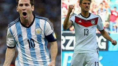 Messi y Müller, goleadores de Argentina y Alemania.