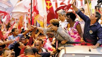 La presidenta Dilma Rousseff en un reciente acto político en Rio de Janeiro.