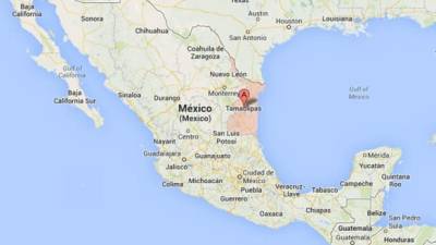 Ubicación de Tamaulipas en el mapa de México.