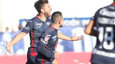Franco Olego gritó a todo pulmón el gol que le dio el triunfo al Motagua ante Victoria.