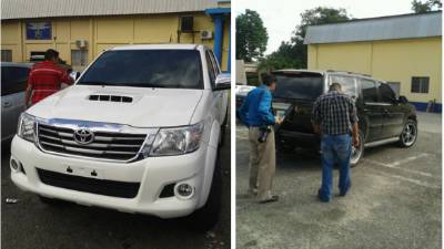 Los vehículos en los que se conducían Luis Fernando Avendaño y Keylin Larissa Rodríguez.