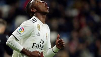 Vinicius no pudo entrenar con el Real Madrid. FOTO EFE.