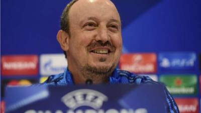 Benítez durante la conferencia de prensa.