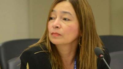 Rocío Tábora, ministra de la Secretaría de Finanzas (Sefin).