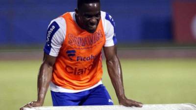 Maynor Figueroa en el entrenamiento de este jueves de la Selección de Honduras.