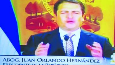 El Presidente de Honduras habló anoche en cadena nacional.