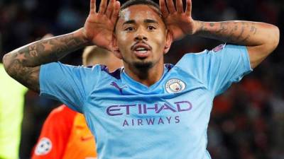 El brasileño Gabriel Jesús cerró la victoria del Manchester City contra el Shakhtar Donetsk. Foto EFE