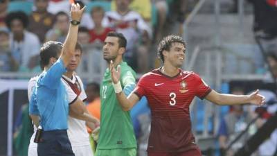 El jugador portugués salió expulsado contra Alemania.