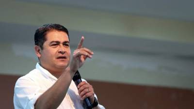 El mandatario Juan Orlando Hernández.