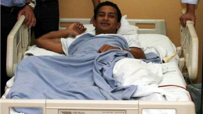 Mario Berríos, luego de la operación.