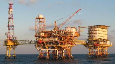 Plataforma de Pemex ubicada en el Golfo de México, a unos 70 kilómetros de Ciudad del Carmen.