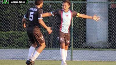 'Rambo' de León celebrando su primer gol con el Miami United. Foto Cortesía Deporte Total USA