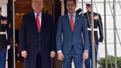 Trump recibió a Juan Guaidó en la Casa Blanca tras rendirle homenaje en el Congreso./AFP.