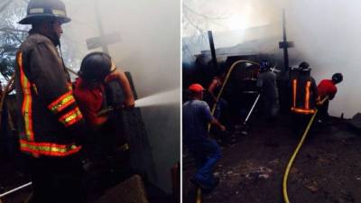 Los bomberos se quedaron sin agua. Fotografías tomadas de @RedInformativaH.