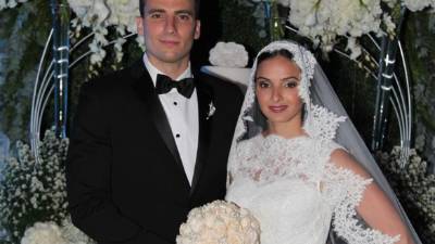 Los novios William Antonio Kattán Vantuyl y María Fernanda Bendeck Siercke.