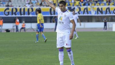 Jonathan Mejía juega cedido a préstamo con el Real Jaén de la segunda división de España.