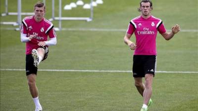 Bale se ejercitó en el gimnasio de Valdebebas en la sesión de este lunes.