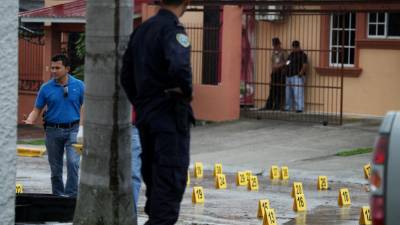 La escena del crimen de Delgado Escoto quedó llena de casquillos.