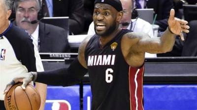 LeBron James durante las finales de la NBA.