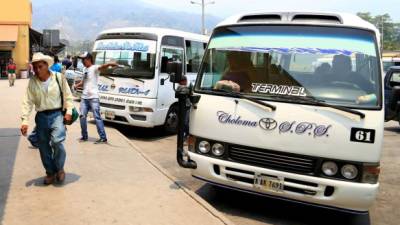 Las revisiones de buses y taxis de la zona norte empezarán cuando terminen las inspecciones en Tegucigalpa.