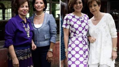 María Elena Cantero con Nan de Marinakys. Elisa de Nasser y Ana de Durón.