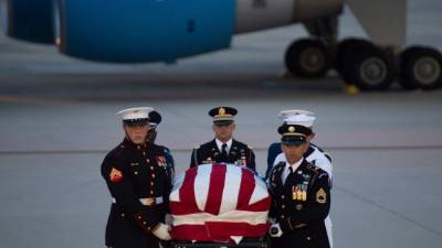 El despliegue de homenajes a McCain están siendo unos de los más notables para un político estadounidense. Foto: AFP