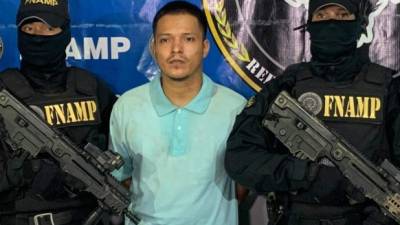 El supuesto sicario fue presentado por la FNAMP en San Pedro Sula.