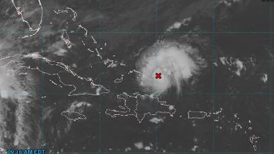 Localización de la tormenta tropical Óscar en el Caribe.