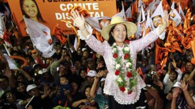 Fujimori se perfila como la ganadora del balotaje presidencial del 5 de junio. AFP