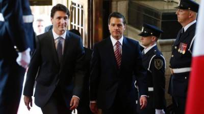 Trudeau y Peña Nieto se reunieron previo al inicio de la cumbre de los 'Three Amigos', la última a la que asistirá Obama.
