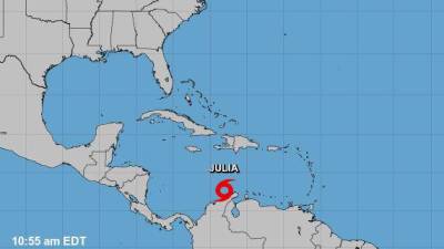 Trayectoria de la tormenta tropical Julia.
