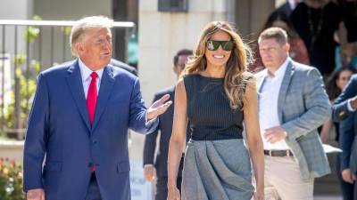 Trump y Melania asistieron este martes a votar en la jornada electoral en Palm Beach, Florida.