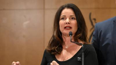 La actriz Fran Drescher, presidenta del sindicato de actores de EE.UU. (SAG-AFTRA).