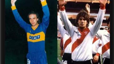Gabriel Omar Batistuta - Jugó en primero en River Plate en 1990 y luego se marchó a Boca Juniors en 1991.