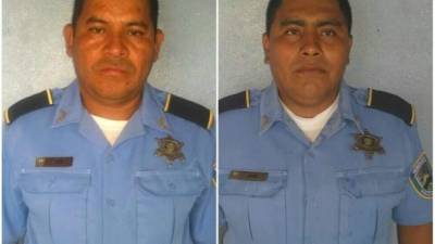 Los policías José Nahín Isidro Cruz (29) y Santos Enrique Pérez Corea (50) murieron en la madrugada de este domingo.