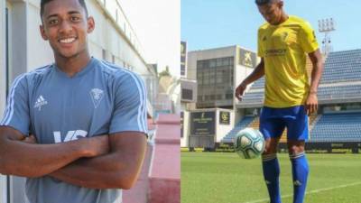 El delantero hondureño Antony 'Choco' Lozano fue presentado este jueves como nuevo jugador del Cádiz de la segunda división de España. El catracho fue presentado junto a exmadridista y acá te dejamos las imágenes curiosas de su presentación. Fotos Cádizcf.com