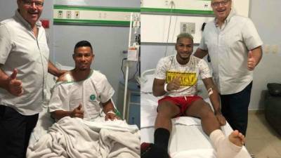 Maco Tulio Vega y Víctor Arauz fueron operados este miércoles en San Pedro Sula por el doctor Óscar Benítez.
