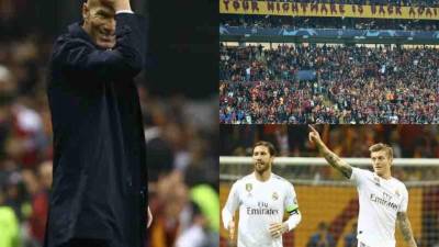 Mira las imágenes más curiosas de la victoria sufrida de 1-0 del Real Madrid en Turquía ante Galatasaray. Zidane sufrió desde un inicio; Courtois se lució bajo los tres palos. Fotos AFP y EFE.